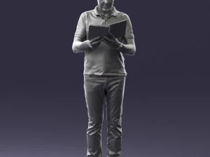 000480 Man with Book 3dp 3D Print Model