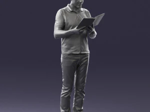 000480 Man with Book 3dp 3D Print Model
