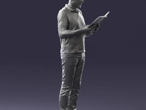 000480 Man with Book 3dp 3D Print Model