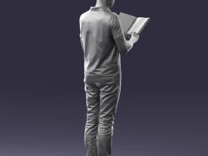 000480 Man with Book 3dp 3D Print Model