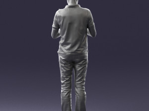 man with book 0146 3d print ready Modello di stampa 3D