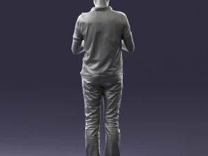 000480 Man with Book 3dp 3D Print Model