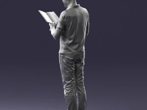 000480 Man with Book 3dp 3D Print Model
