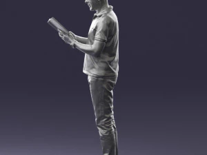 000480 Man with Book 3dp 3D Print Model