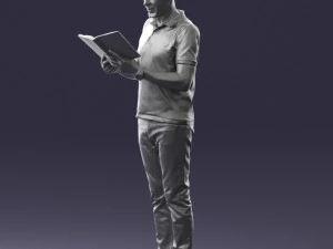 000480 Man with Book 3dp 3D Print Model