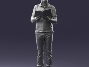 000480 Man with Book 3dp 3D Print Model