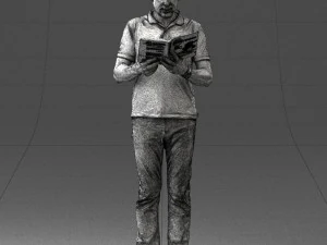 000480 Man with Book 3dp 3D Print Model
