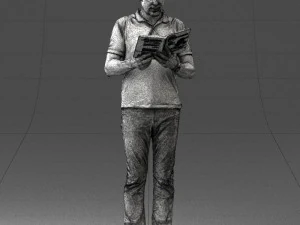 000480 Man with Book 3dp 3D Print Model