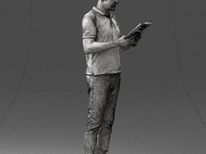 man with book 0146 3d print ready Modello di stampa 3D