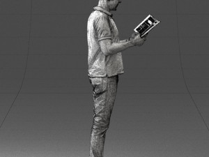 man with book 0146 3d print ready Modello di stampa 3D