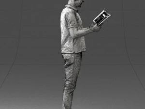 000480 Man with Book 3dp 3D Print Model