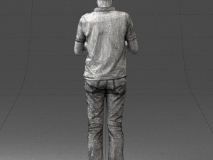 man with book 0146 3d print ready Modello di stampa 3D