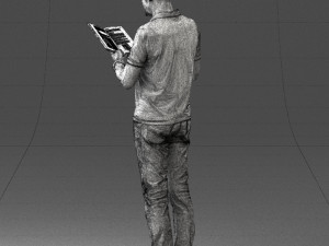 man with book 0146 3d print ready Modello di stampa 3D