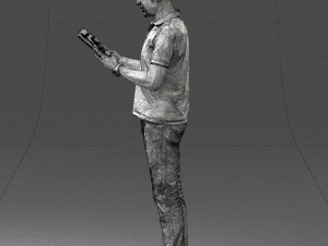 man with book 0146 3d print ready Modello di stampa 3D