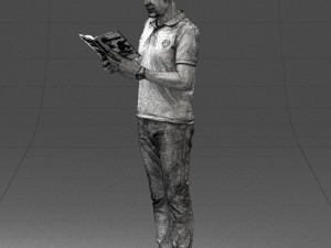 man with book 0146 3d print ready Modello di stampa 3D