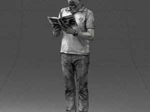 000480 Man with Book 3dp 3D Print Model