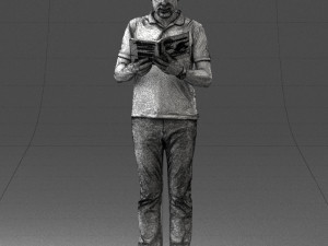 man with book 0146 3d print ready Modello di stampa 3D