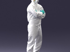 man in protective suit 0113 Modello 3D