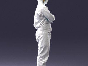 man in protective suit 0113 Modello 3D