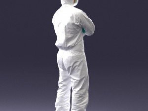 man in protective suit 0113 Modello 3D