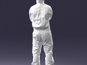 man in protective suit 0113 Modello 3D