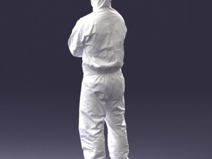 man in protective suit 0113 Modello 3D