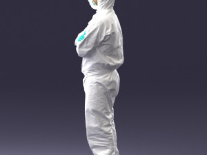 man in protective suit 0113 Modello 3D