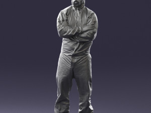man in protective suit 0113 Modello 3D