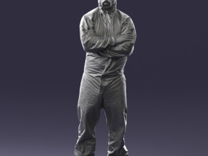 man in protective suit 0113 Modello 3D