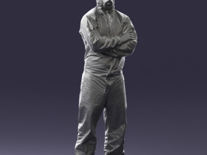 man in protective suit 0113 Modello 3D