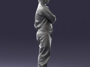 man in protective suit 0113 Modello 3D