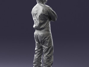 man in protective suit 0113 Modello 3D