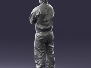 man in protective suit 0113 Modello 3D