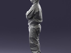 man in protective suit 0113 Modello 3D