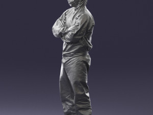 man in protective suit 0113 Modello 3D