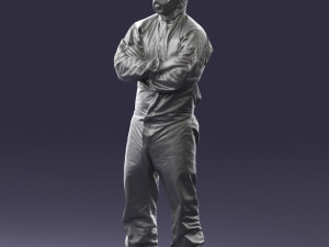 man in protective suit 0113 Modello 3D