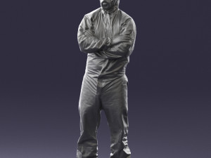 man in protective suit 0113 Modello 3D