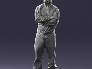 man in protective suit 0113 Modello 3D