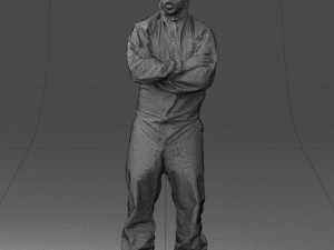 man in protective suit 0113 Modello 3D