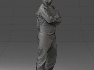 man in protective suit 0113 Modello 3D