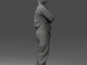 man in protective suit 0113 Modello 3D