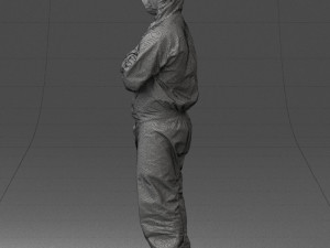 man in protective suit 0113 Modello 3D