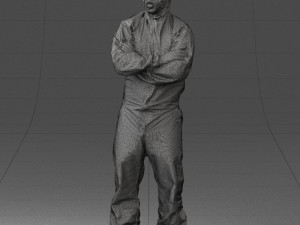 man in protective suit 0113 Modello 3D