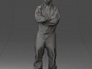 man in protective suit 0113 Modello 3D