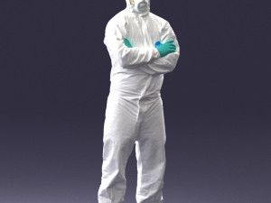 man in protective suit 0113 3d print ready 3D printmodel