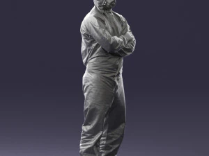 000447 Combinaison de protection pour travailleur avec respirateur 3dp Modèles 3D en vedette