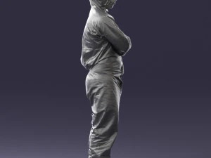 000447 Combinaison de protection pour travailleur avec respirateur 3dp Modèles 3D en vedette