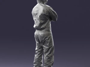 000447 Combinaison de protection pour travailleur avec respirateur 3dp Modèles 3D en vedette