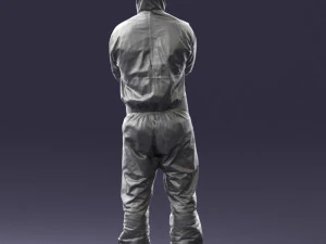 000447 Combinaison de protection pour travailleur avec respirateur 3dp Modèles 3D en vedette