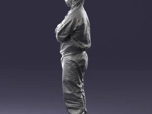 000447 Combinaison de protection pour travailleur avec respirateur 3dp Modèles 3D en vedette